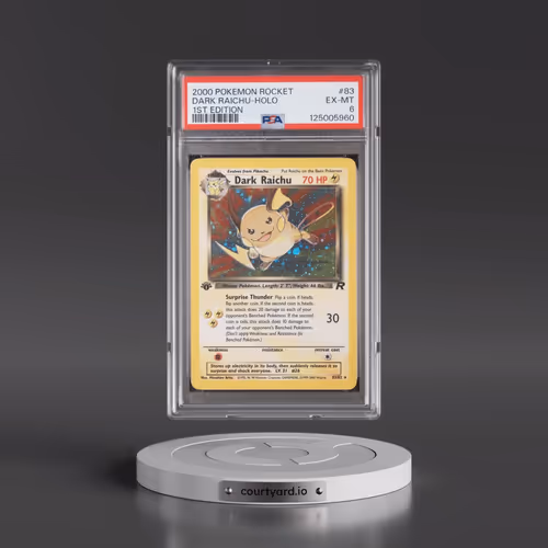 2000 Pokémon Rocket #83 Dark Raichu - 1st Edition Holo (PSA 6 EX-MT)