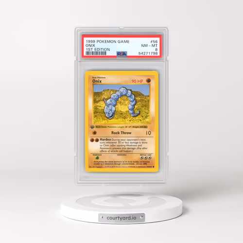 1999 Pokémon Game #56 Onix - 1st Edition (PSA 8 NM-MT)