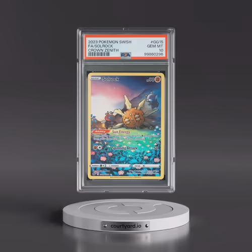 2023 Pokémon Sword and Shield Crown Zenith #GG15 Solrock - Full Art (PSA 10 GEM MINT)