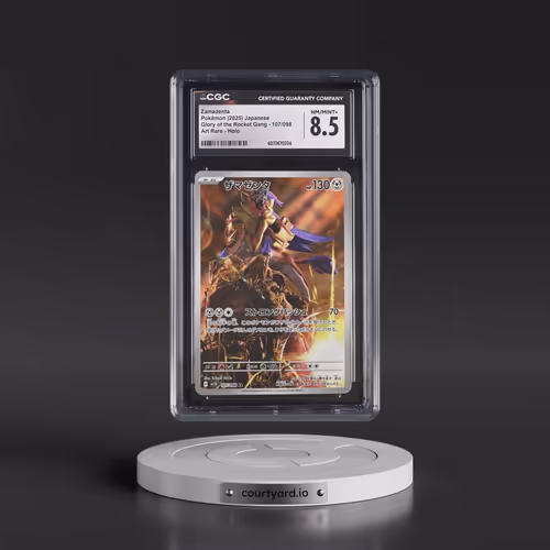 2025 Glory of the Rocket Gang - sv10 #107/098 Zamazenta - Art Rare Holo (CGC 8.5 NM-MT+)