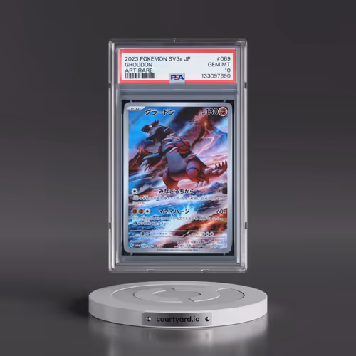 2023 Pokémon Sv3a-Raging Surf #069 Groudon - Art Rare (PSA 10 GEM MINT)