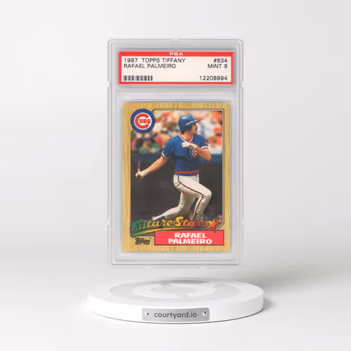 1987 Topps Tiffany #634 Rafael Palmeiro - Future Stars (PSA 9 MINT)