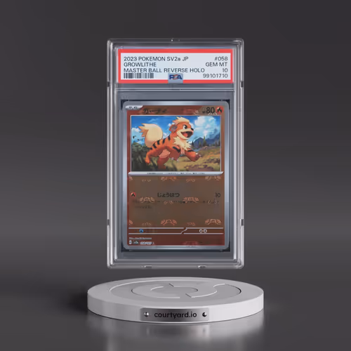 2023 Pokémon Sv2a-Pokemon 151 #058 Growlithe - Reverse Holo Master Ball (PSA 10 GEM MINT)