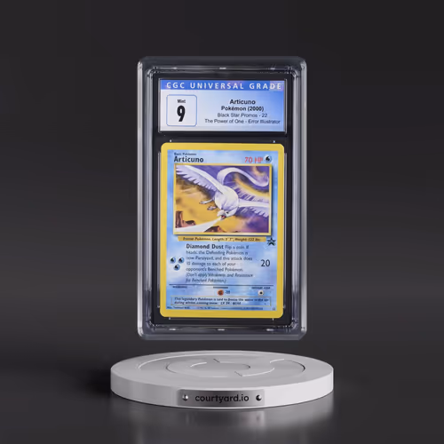 1999 Black Star Promos #22 Articuno - The Power of One Error Illustrator - Aoki (CGC 9 MINT)