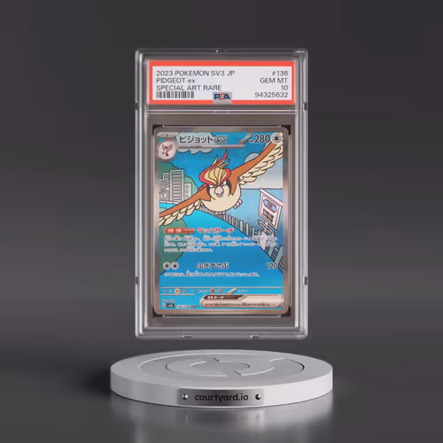 2023 Pokémon SV3-Ruler of the Black Flame #136 Pidgeot EX - Holo Special Art Rare (PSA 10 GEM MINT)