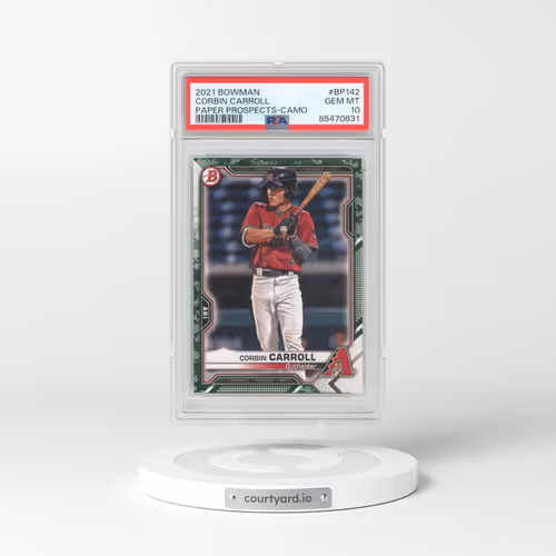 2021 Bowman Paper Prospects #BP142 Corbin Carroll - Camo (PSA 10 GEM MINT)