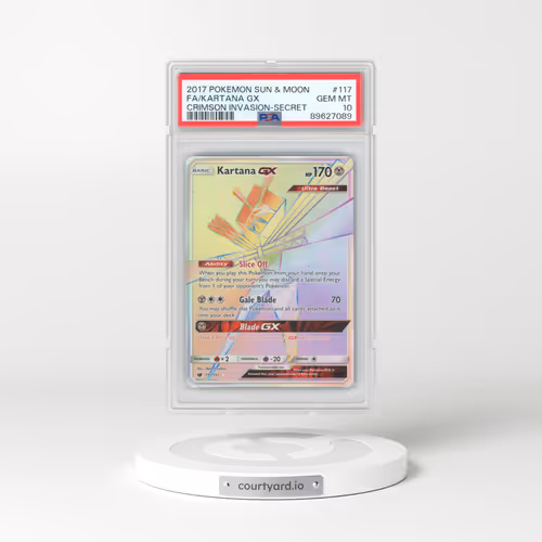 2017 Pokémon Sun & Moon Crimson Invasion #117 Kartana GX - Holo Full Art Secret (PSA 10 GEM MINT)