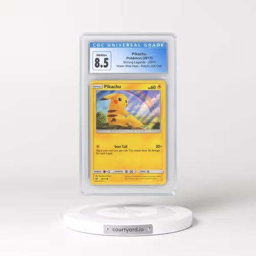 2017 Shining Legends #28/73 Pikachu - Water Web Holo Shining Legends Special Collection - Raichu-GX (CGC 8.5 NM-MT+)
