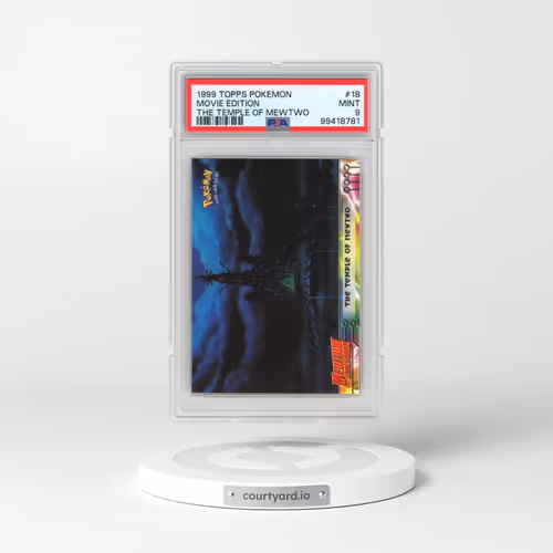 1999 Topps Pokémon the Movie Edt #18 Movie Edition - The Temple of Mewtwo (PSA 9 MINT)