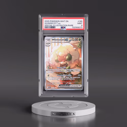 2025 Pokémon Wht EN-White Flare #165 Whimsicott EX - Holo Special Illustration Rare (PSA 9 MINT)