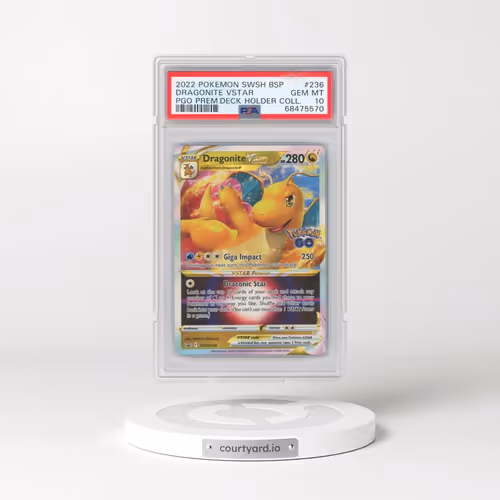 2022 Pokémon Swsh Black Star Promo #236 Dragonite Vstar - Pokemon Go Premier Deck Holder Collection