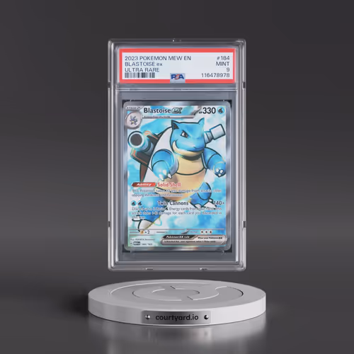 2023 Pokémon Mew EN-151 #184 Blastoise EX - Holo Ultra Rare (PSA 9 MINT)