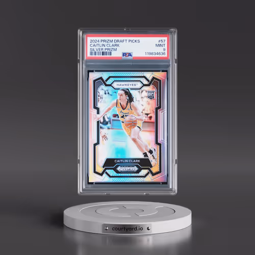 2024 Panini Prizm Draft Picks #57 Caitlin Clark - Silver Prizm (PSA 9 MINT)