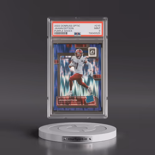 2022 Panini Donruss Optic #210 Jahan Dotson - Purple Shock (PSA 9 MINT)