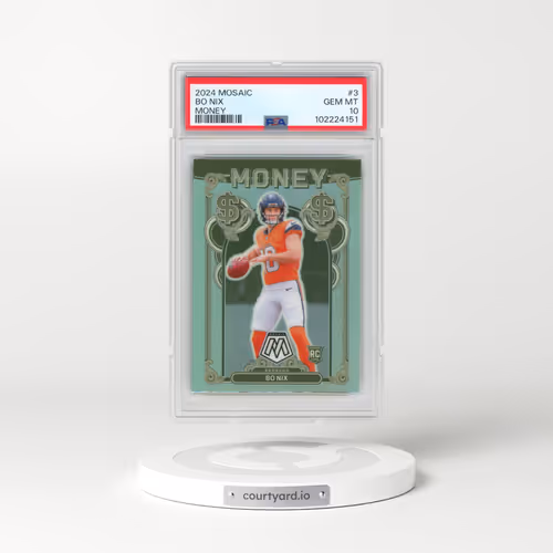 2024 Panini Mosaic Money #3 Bo Nix (PSA 10 GEM MINT)