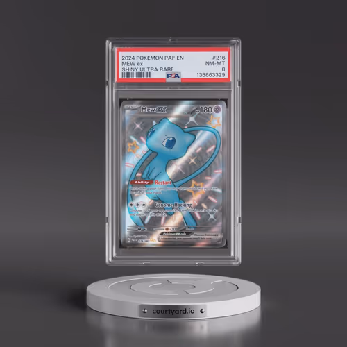 2024 Pokémon Paf EN-Paldean Fates #216 Mew EX - Holo Shiny Ultra Rare (PSA 8 NM-MT)