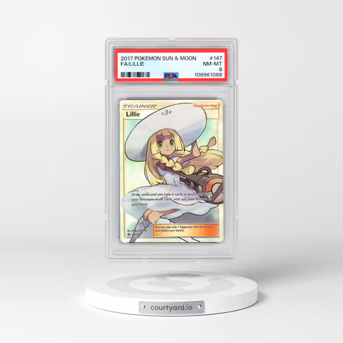 2017 Pokémon Sun & Moon #147 Lillie - Full Art (PSA 8 NM-MT)