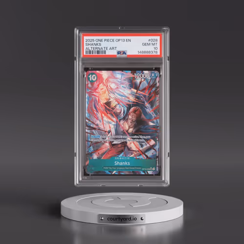 2025 One Piece OP13-Carrying on His Will #028 Shanks - Alternate Art (PSA 10 GEM MINT)