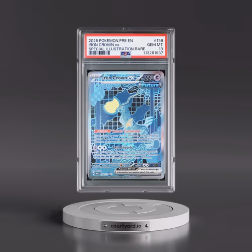 2025 Pokémon Pre EN-Prismatic Evolutions #158 Iron Crown EX - Holo Special Illustration Rare (PSA 10