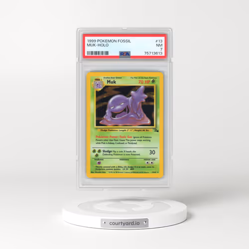 1999 Pokémon Fossil #13 Muk - Holo (PSA 7 NM)
