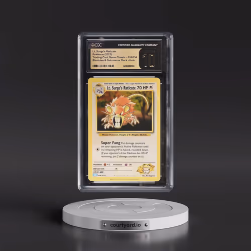 2023 Trading Card Game Classic - CLV, CLC, CLB #016/034 Lt. Surge's Raticate - Blastoise & Suicune e