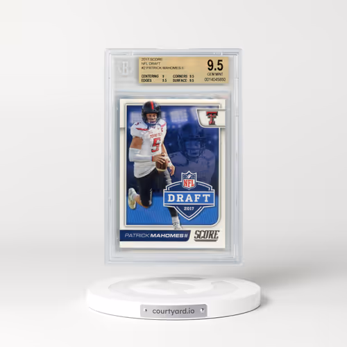 2017 Panini Score NFL Draft #2 Patrick Mahomes II (BGS 9.5 GEM MINT)