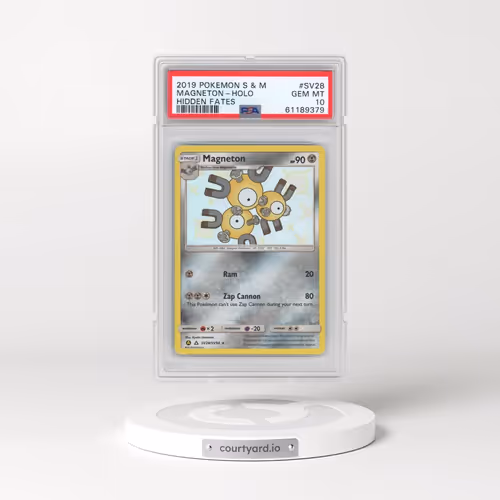 2019 Pokémon Sun & Moon Hidden Fates #SV28 Magneton - Holo (PSA 10 GEM MINT)
