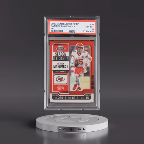 2023 Panini Contenders Optic #26 Patrick Mahomes II - Red (PSA 8 NM-MT)