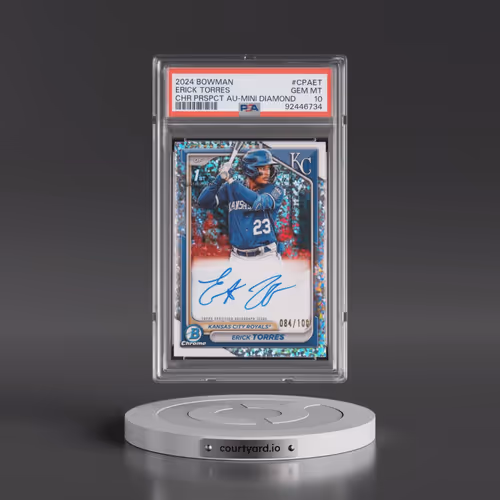 2024 Bowman Chrome Prospect Autographs #CPAET Erick Torres - Mini Diamond Refractor (PSA 10 GEM MINT