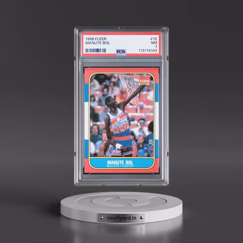 1986 Fleer #12 Manute Bol (PSA 7 NM)