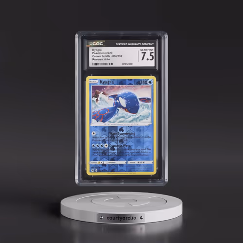 2023 Crown Zenith #036/159 Kyogre - Reverse Holo (CGC 7.5 NM+)