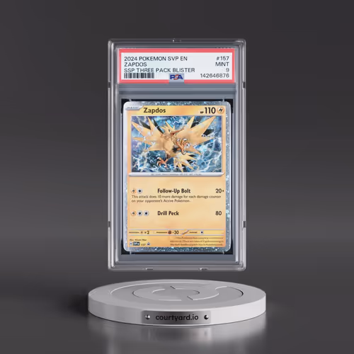 2024 Pokémon Svp EN-SV Black Star Promo #157 Zapdos - Surging Sparks Three Pack Blisters (PSA 9 MINT