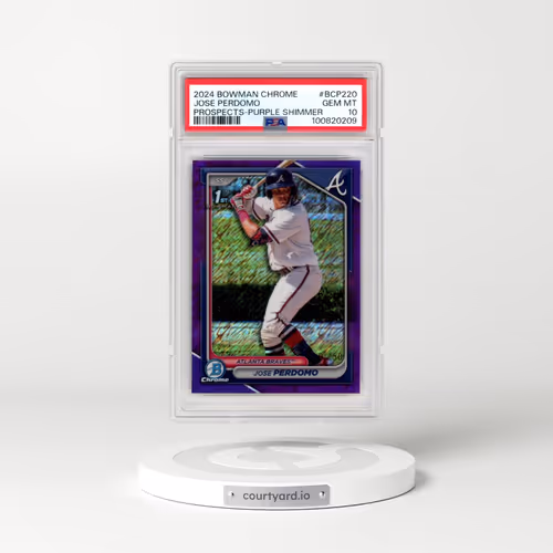2024 Bowman Chrome Prospects #BCP220 Jose Perdomo - Purple Shimmer (PSA 10 GEM MINT)