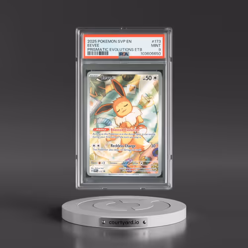 2025 Pokémon Svp EN-SV Black Star Promo #173 Eevee - Prismatic Evolutions Elite Trainer Box (PSA 9 M