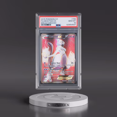 2015 Pokémon XY Breakthrough #158 Mewtwo EX - Holo Full Art (PSA 10 GEM MINT)