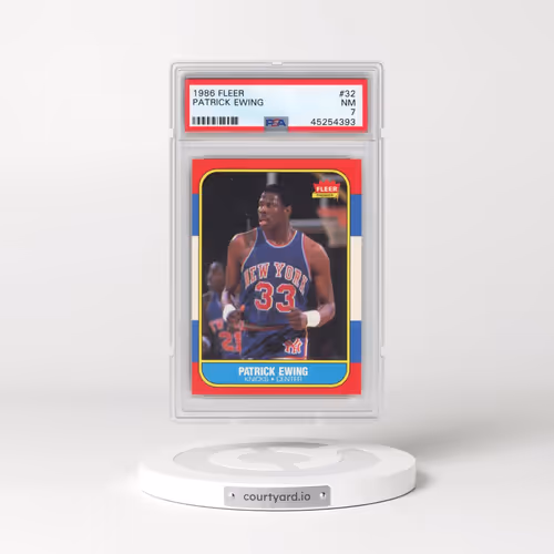 1986 Fleer #32 Patrick Ewing (PSA 7 NM)