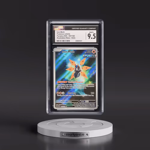 2023 Paradox Rift - PAR EN #187/182 Iron Moth - Illustration Rare Holo (CGC 9.5 MINT+)