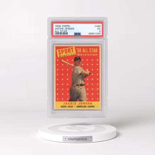 1958 Topps #489 Jackie Jensen - All Star (PSA 5 EX)