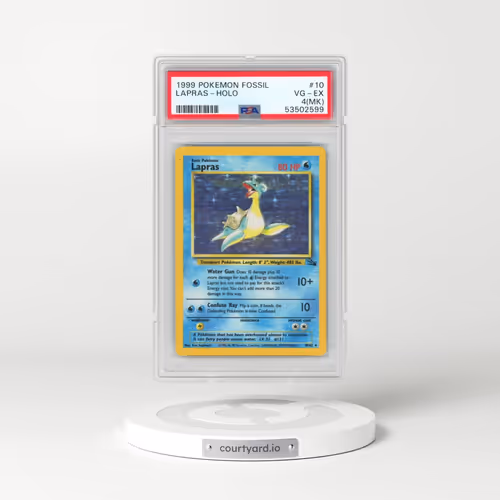 1999 Pokémon Fossil #10 Lapras - Holo (PSA 4 VG-EX)