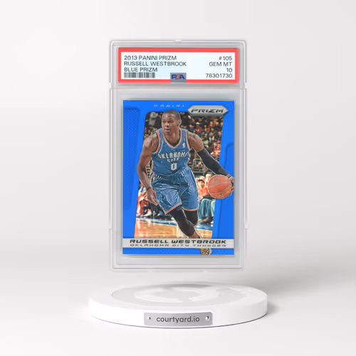 2013 Panini Prizm #105 Russell Westbrook - Blue Prizm (PSA 10 GEM MINT)
