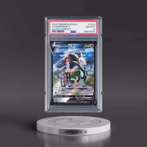2022 Pokémon Sword & Shield Silver Tempest #TG13 Serperior V - Holo Full Art (PSA 10 GEM MINT)