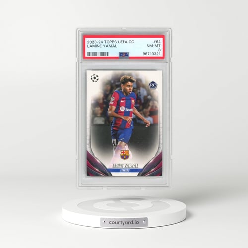 2023-24 Topps UEFA Club Competitions #64 Lamine Yamal (PSA 8 NM-MT)