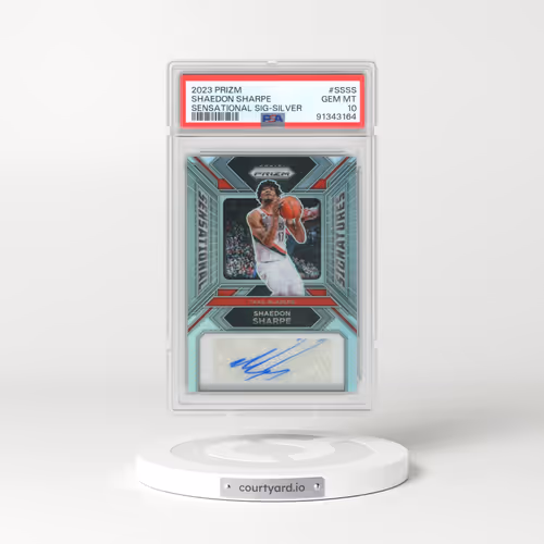 2023 Panini Prizm Sensational Signatures #SSSS Shaedon Sharpe - Silver (PSA 10 GEM MINT)