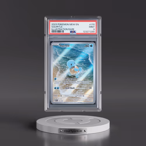 2023 Pokémon Mew EN-151 #170 Squirtle - Illustration Rare (PSA 9 MINT)