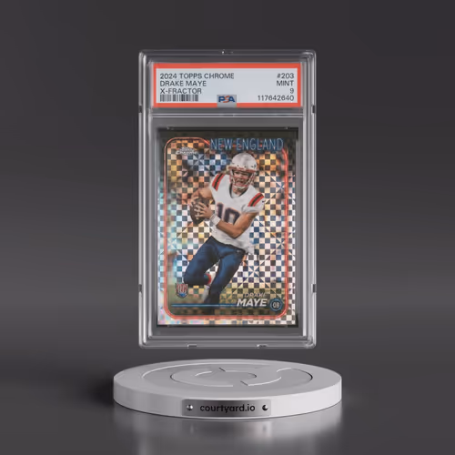 2024 Topps Chrome #203 Drake Maye - X-Fractor (PSA 9 MINT)