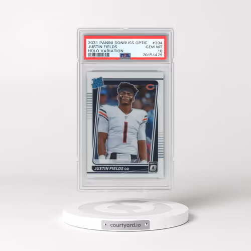 2021 Panini Donruss Optic #204 Justin Fields - Holo Variation (PSA 10 GEM MINT)