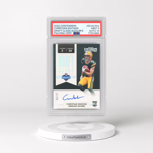 2022 Panini Contenders Draft Class Autographs Rps #DCACWA Christian Watson (PSA 9 MINT)