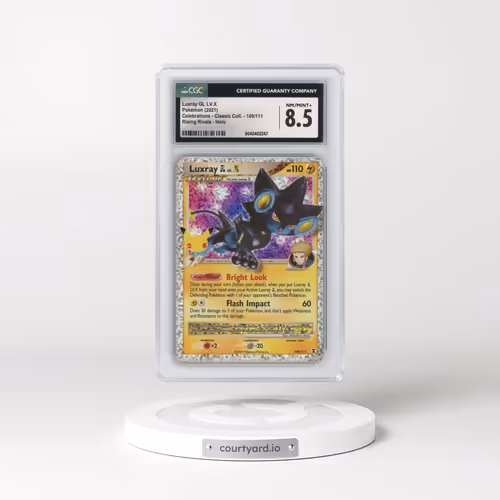 2021 Celebrations - Classic Collection #109/111 Luxray GL LV.X - Rising Rivals Holo (CGC 8.5 NM-MT+)