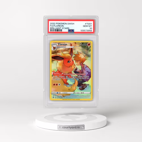 2022 Pokémon Sword & Shield Brilliant Stars #TG01 Flareon - Full Art (PSA 10 GEM MINT)