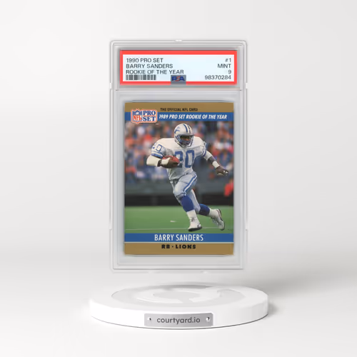 1990 Pro Set #1 Barry Sanders - Rookie of the Year (PSA 9 MINT)